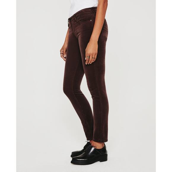NWT Adriano Goldschmied Prima Corduroy Cigarette Pants Brown 27 - Picture 6 of 14